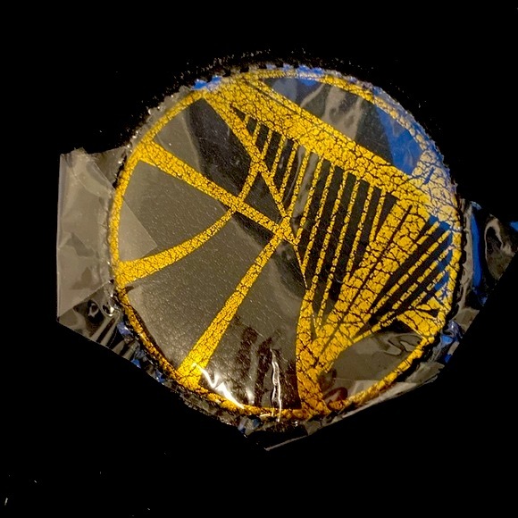 NWT [NBA] FISLL Golden State Warriors Black Faux Fur Sheer Mesh Backpack - Picture 4 of 8